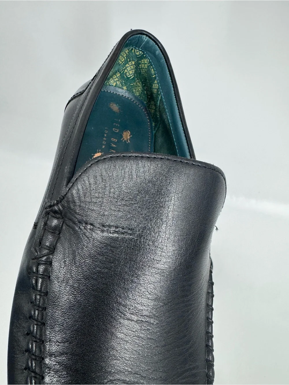 Ted Baker SIMEEN 2 Leather Slip-On Loafers Black Mens Dress Shoes Size 8